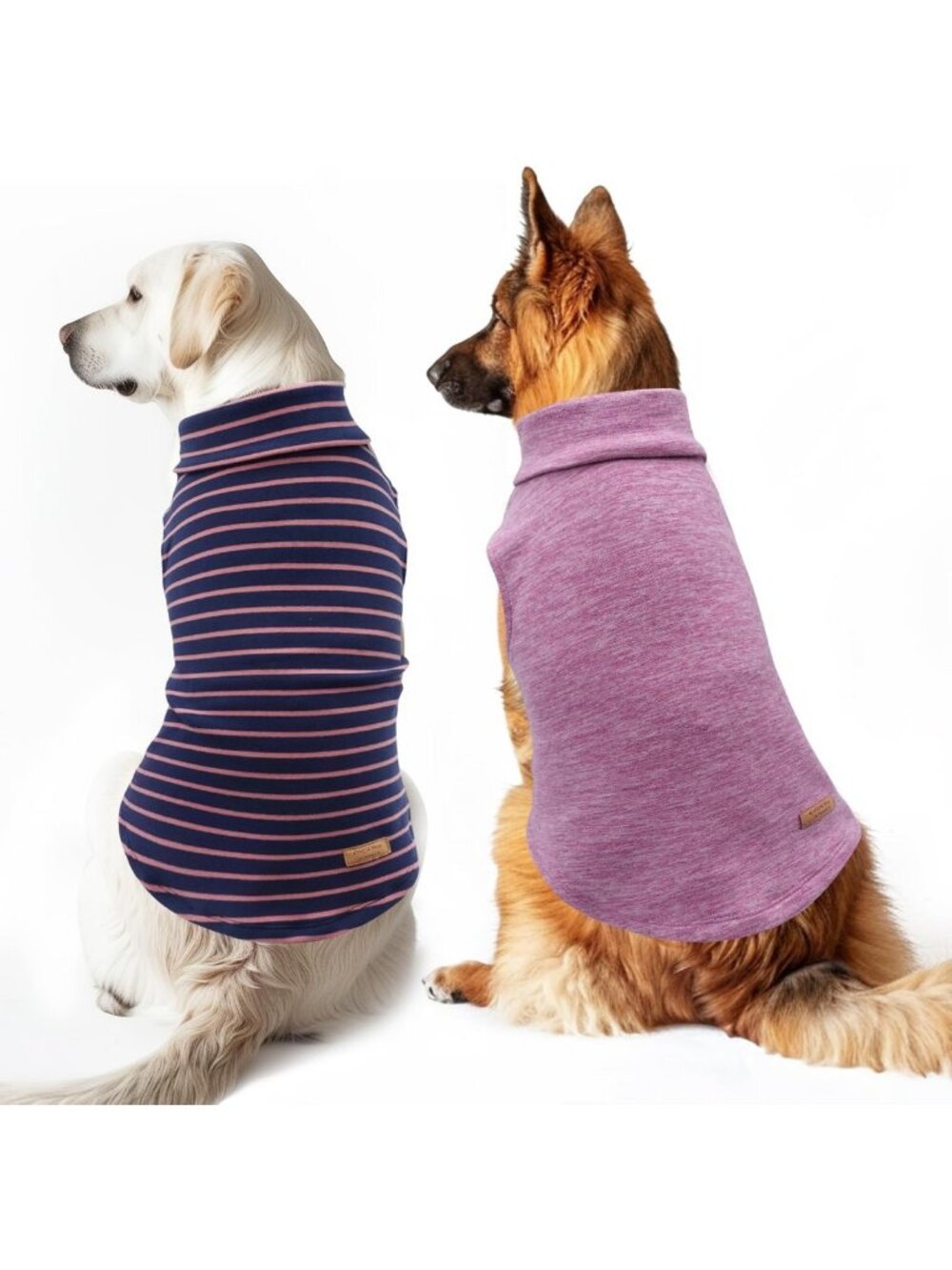 Cozy Fleece Dog Sweater 2-Pack for Large Dogs | Soft Pet Coats & Sweatshirts